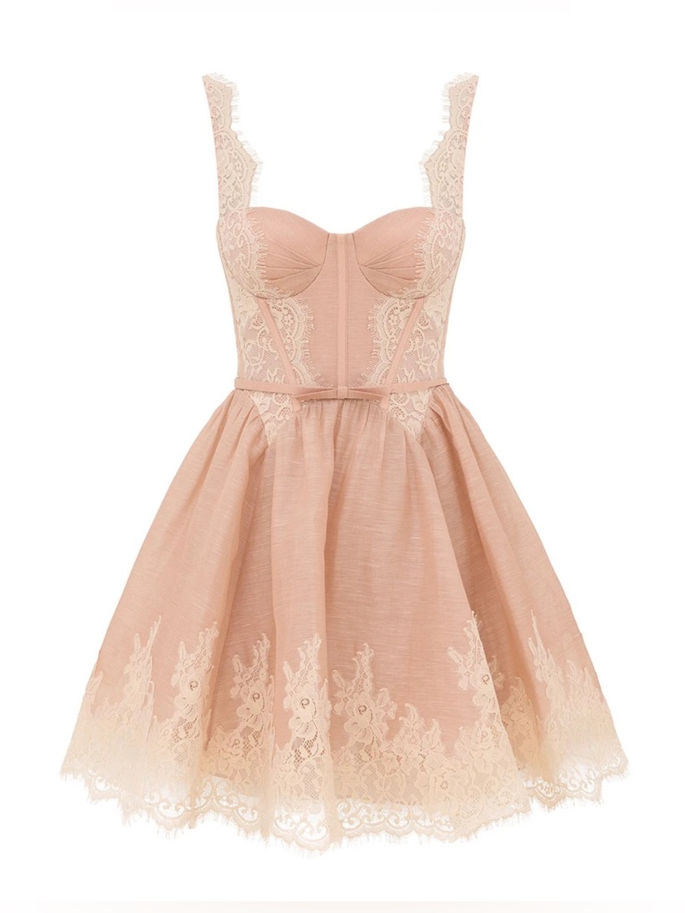 NEW Zimmermann Valiant Lace trim mini dress